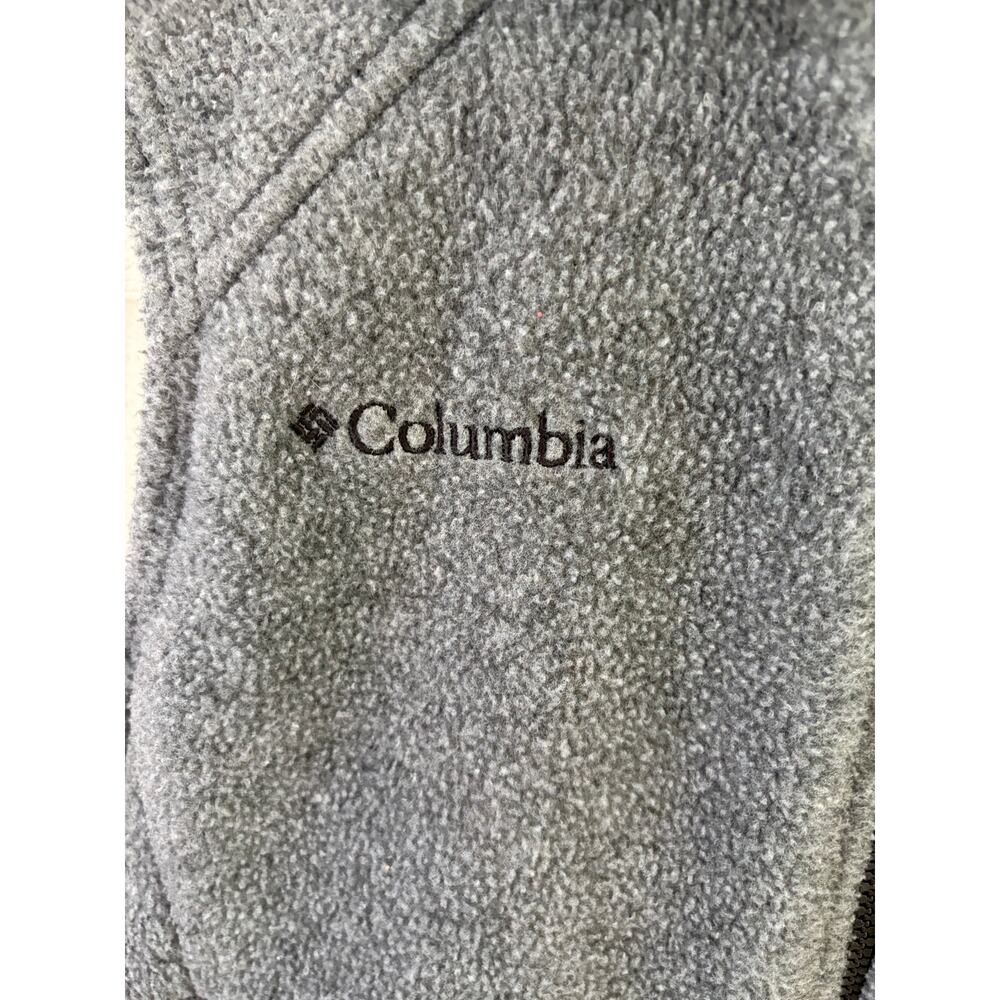 Columbia Fleece Vest Womens Medium Gray Full Zip Outdoor Cozy - Picture 4 of 6